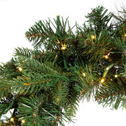 Kurt Adler 18-Inch Battery-Operated Prelit Warm White LED Noble Fir Wreath