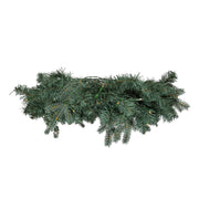 Kurt Adler 24-Inch Battery-Operated LED Noble Fir Wreath With Warm White Lights