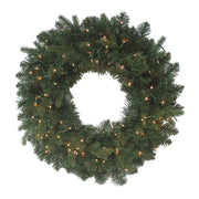 Kurt Adler 24-Inch Battery-Operated LED Noble Fir Wreath With Warm White Lights