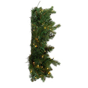 Kurt Adler 24-Inch Pre-Lit Warm White LED Noble Fir Wreath