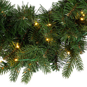 Kurt Adler 24-Inch Pre-Lit Warm White LED Noble Fir Wreath