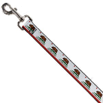 Dog Leash - California State Flag White