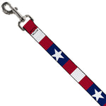 Dog Leash - Stars & Stripes Ribbon Red/Blue/White