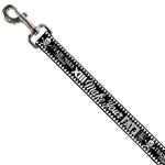 Dog Leash - BD Skull MAKE YOUR FATE Black/White