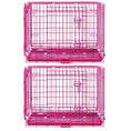 Load image into Gallery viewer, 24-42" Collapsible Pink Dog Crate RED24-42
