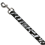 Dog Leash - BD Logo/BUCKLE-DOWN Script Black/White