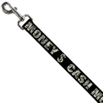 Dog Leash - CASH MONEY $ Black/Dollars