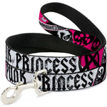 Dog Leash - Punk Princess w/Zippers & Skulls