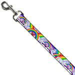 Dog Leash - Unicorns in Rainbows w/Sparkles/Purple