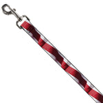 Dog Leash - American Flag Vivid Stripes CLOSE-UP Red/White