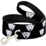Dog Leash - Polar Bear Repeat Black