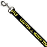 Dog Leash - CAUTION WATCH YOUR DUBSTEP Black/Yellow