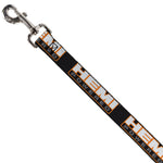 Dog Leash - HEMI POWERED Logo Repeat Black/Orange/White/Gray