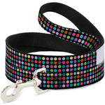 Dog Leash - Mini Polka Dots Black/Multi Color