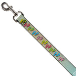 Dog Leash - Flip Flops7 LIFE'S A BEACH Tan/Aqua/White