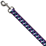 Dog Leash - Peaks Turquoise/Fuchsia/Black/White