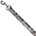 Dog Leash - Bugs Bunny CLOSE-UP Poses Black