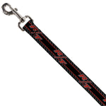 Dog Leash - Dodge Challenger R/T Emblem/Carbon Fiber Stripe Grays/Black/Red