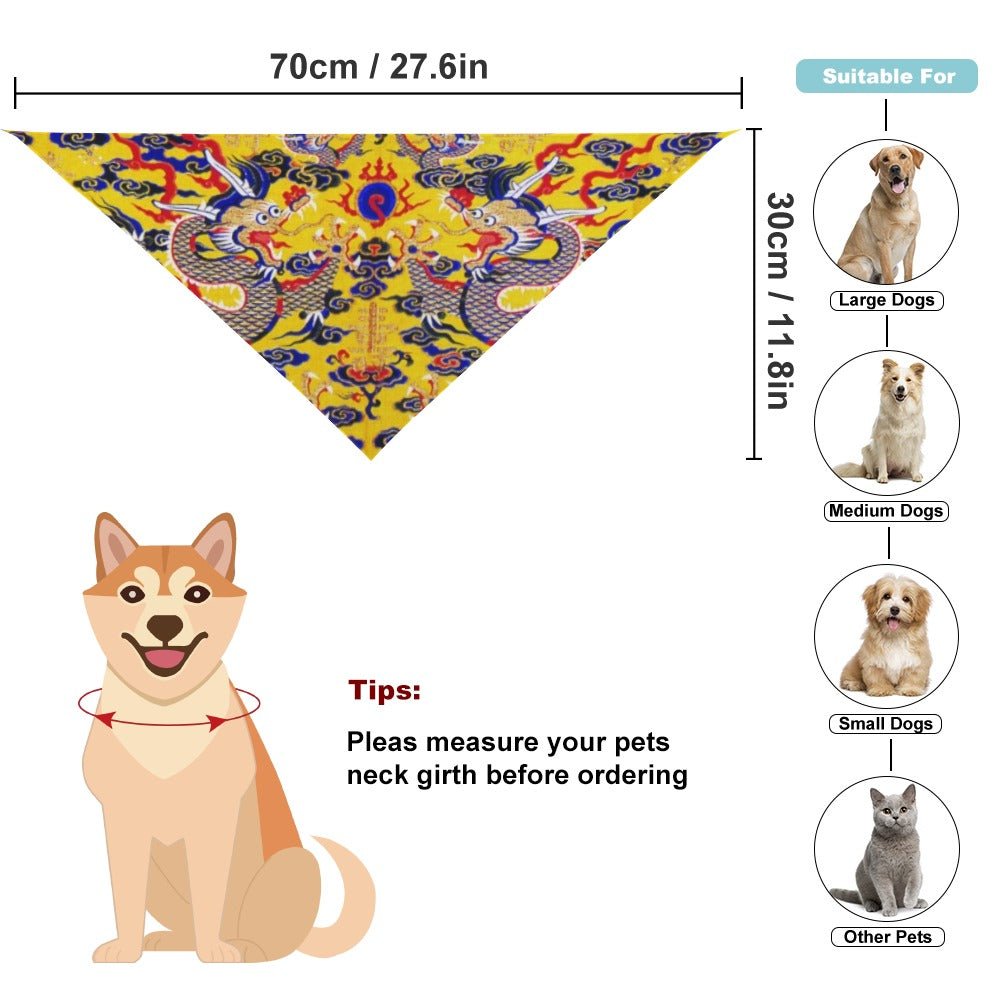 Yellow Imperial Dragon Pet Scarf