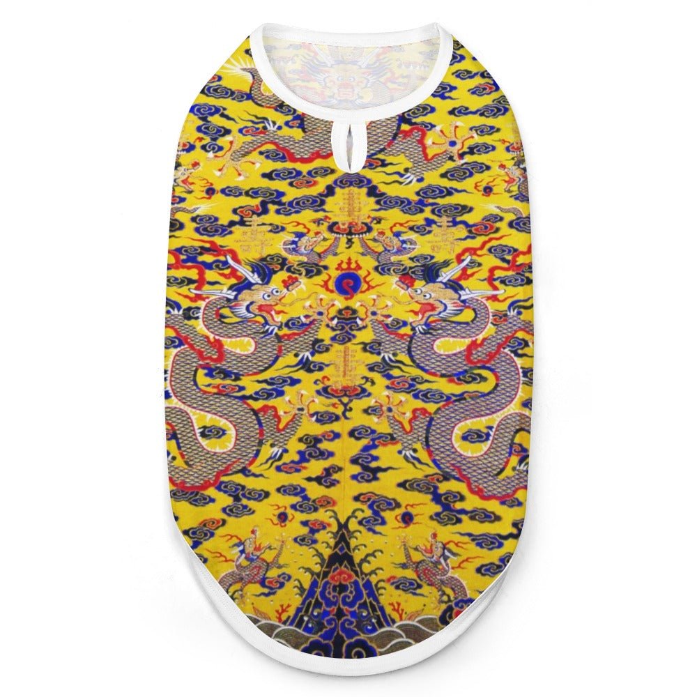 Yellow Imperial Dragon Pet Vest luxury pet product from Southlake Paws