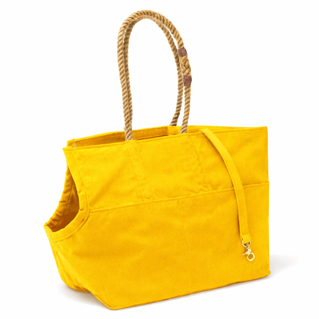 Dog Totes Premium Yellow Waxed Cotton Canvas Dog Carrier