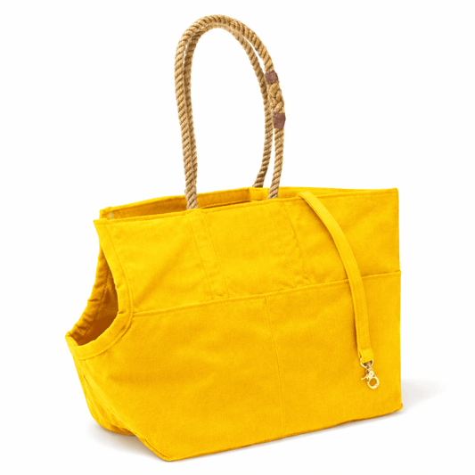 Dog Totes Premium Yellow Waxed Cotton Canvas Dog Carrier