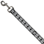 Dog Leash - Aztec2 White/Black