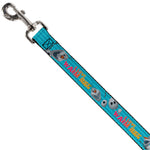 Dog Leash - Olaf Pose I LOVE WARM HUGS Stripe Blues