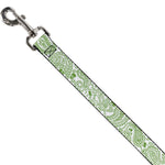 Dog Leash - Bandana/Skulls White/Irish Green