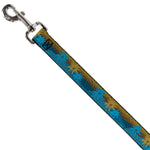 Dog Leash - Palm Trees & Gulls Leopard Brown/Blue