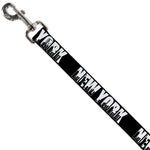 Dog Leash - NEW YORK Bold/Skyline Silhouette Black/White/Black