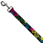 Dog Leash - Eighties Shades Splatter Black/Neon