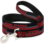 Dog Leash - RIP CITY/Stripe/Mesh Black/Gray/Red