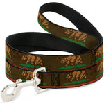Dog Leash - California Flag Weathered Browns