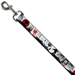 Dog Leash - Fright Night White/Black/Red