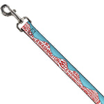 Dog Leash - WASHINGTON Mountain Range Turquoise/White/Red