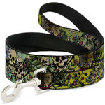 Dog Leash - Trust No One CLOSE-UP Yellow/Green/Blue-S