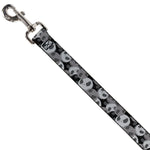 Dog Leash - Nightmare Before Christmas Jack Expression Stacked Black/Grays