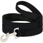 Dog Leash - Herringbone Black/Gray