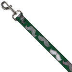 Dog Leash - Mustaches Green/Sketch