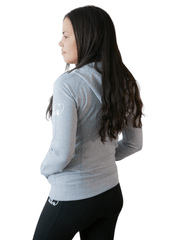 Dog Mom Adventures Full Zip Hooded Jacket - Grey 