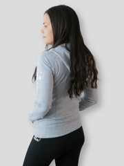 Dog Mom Adventures Full Zip Hooded Jacket - Grey 