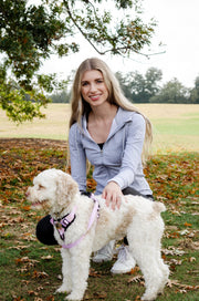 Dog Mom Adventures Full Zip Hooded Jacket - Grey 