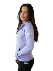 Dog Mom Adventures Full Zip Hooded Jacket - Lilac 