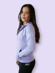 Dog Mom Adventures Full Zip Hooded Jacket - Lilac 