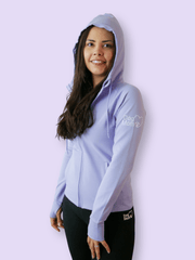 Dog Mom Adventures Full Zip Hooded Jacket - Lilac 