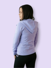Dog Mom Adventures Full Zip Hooded Jacket - Lilac 