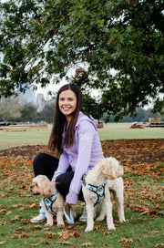 Dog Mom Adventures Full Zip Hooded Jacket - Lilac 