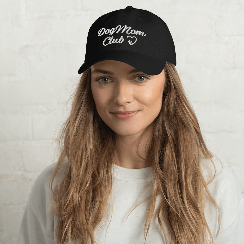 Dog Mom Club Hat - Black 