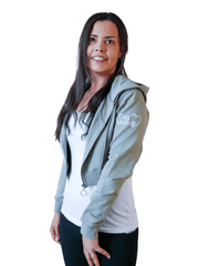 Dog Mom Crop Top Hoodie - Army Green 